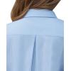 imagesiliteelon Short Sleeve Button Dress Shirts for Women Cotton Button Down Shirts for Women Slim Fit Blouse Top 34 SleeveLight Blue