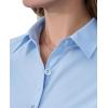 imagesiliteelon Short Sleeve Button Dress Shirts for Women Cotton Button Down Shirts for Women Slim Fit Blouse Top 34 SleeveLight Blue