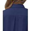 imagesiliteelon Short Sleeve Button Dress Shirts for Women Cotton Button Down Shirts for Women Slim Fit Blouse Top 34 SleeveNavy Blue