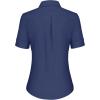 imagesiliteelon Short Sleeve Button Dress Shirts for Women Cotton Button Down Shirts for Women Slim Fit Blouse Top 34 SleeveNavy Blue