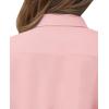 imagesiliteelon Short Sleeve Button Dress Shirts for Women Cotton Button Down Shirts for Women Slim Fit Blouse Top 34 SleeveOrangepink