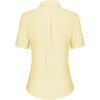 imagesiliteelon Short Sleeve Button Dress Shirts for Women Cotton Button Down Shirts for Women Slim Fit Blouse Top 34 SleevePale Yellow
