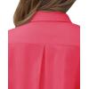 imagesiliteelon Short Sleeve Button Dress Shirts for Women Cotton Button Down Shirts for Women Slim Fit Blouse Top 34 SleevePeach Pink