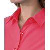 imagesiliteelon Short Sleeve Button Dress Shirts for Women Cotton Button Down Shirts for Women Slim Fit Blouse Top 34 SleevePeach Pink