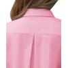 imagesiliteelon Short Sleeve Button Dress Shirts for Women Cotton Button Down Shirts for Women Slim Fit Blouse Top 34 SleevePink