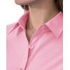 imagesiliteelon Short Sleeve Button Dress Shirts for Women Cotton Button Down Shirts for Women Slim Fit Blouse Top 34 SleevePink