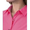 imagesiliteelon Short Sleeve Button Dress Shirts for Women Cotton Button Down Shirts for Women Slim Fit Blouse Top 34 SleevePowder Pink