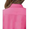 imagesiliteelon Short Sleeve Button Dress Shirts for Women Cotton Button Down Shirts for Women Slim Fit Blouse Top 34 SleevePowder Pink