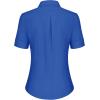imagesiliteelon Short Sleeve Button Dress Shirts for Women Cotton Button Down Shirts for Women Slim Fit Blouse Top 34 SleeveRoyal Blue