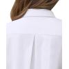 imagesiliteelon Short Sleeve Button Dress Shirts for Women Cotton Button Down Shirts for Women Slim Fit Blouse Top 34 SleeveWhite