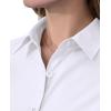 imagesiliteelon Short Sleeve Button Dress Shirts for Women Cotton Button Down Shirts for Women Slim Fit Blouse Top 34 SleeveWhite