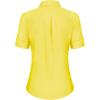 imagesiliteelon Short Sleeve Button Dress Shirts for Women Cotton Button Down Shirts for Women Slim Fit Blouse Top 34 SleeveYellow