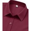 imagesiliteelon Womens Button Down Shirts Dress Shirts Long Sleeve Cotton Work Office Shirt Wrinkle Free Regular Fit Blouse TopBurgundy