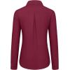 imagesiliteelon Womens Button Down Shirts Dress Shirts Long Sleeve Cotton Work Office Shirt Wrinkle Free Regular Fit Blouse TopBurgundy