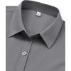imagesiliteelon Womens Button Down Shirts Dress Shirts Long Sleeve Cotton Work Office Shirt Wrinkle Free Regular Fit Blouse TopDark Gray