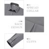 imagesiliteelon Womens Button Down Shirts Dress Shirts Long Sleeve Cotton Work Office Shirt Wrinkle Free Regular Fit Blouse TopDark Gray
