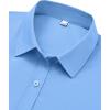 imagesiliteelon Womens Button Down Shirts Dress Shirts Long Sleeve Cotton Work Office Shirt Wrinkle Free Regular Fit Blouse TopSky Blue