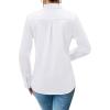 imagesiliteelon Womens Button Down Shirts Dress Shirts Long Sleeve Cotton Work Office Shirt Wrinkle Free Regular Fit Blouse TopWhite