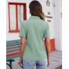 imagesiliteelon Womens Button Down Shirts Slim fit Short Sleeve Stretch Dress Shirts WrinkleFree Solid Work BlouseLight Green