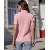 imagesiliteelon Womens Button Down Shirts Slim fit Short Sleeve Stretch Dress Shirts WrinkleFree Solid Work BlousePink