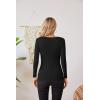 imageVICHYIE Fall Clothes Womens Crewneck Ribbed Long Sleeve Shirts Slim Fitted Tee Casual Basic Tshirt TopBlack