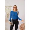 imageVICHYIE Fall Clothes Womens Crewneck Ribbed Long Sleeve Shirts Slim Fitted Tee Casual Basic Tshirt TopBlue
