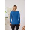 imageVICHYIE Fall Clothes Womens Crewneck Ribbed Long Sleeve Shirts Slim Fitted Tee Casual Basic Tshirt TopBlue