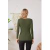 imageVICHYIE Fall Clothes Womens Crewneck Ribbed Long Sleeve Shirts Slim Fitted Tee Casual Basic Tshirt TopGreen