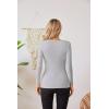 imageVICHYIE Fall Clothes Womens Crewneck Ribbed Long Sleeve Shirts Slim Fitted Tee Casual Basic Tshirt TopGrey