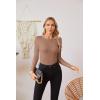 imageVICHYIE Fall Clothes Womens Crewneck Ribbed Long Sleeve Shirts Slim Fitted Tee Casual Basic Tshirt TopKhaki