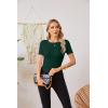 imageVICHYIE Fall Clothes Womens Crewneck Ribbed Long Sleeve Shirts Slim Fitted Tee Casual Basic Tshirt TopShortdark Green