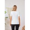 imageVICHYIE Fall Clothes Womens Crewneck Ribbed Long Sleeve Shirts Slim Fitted Tee Casual Basic Tshirt TopShortwhite
