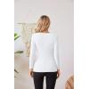imageVICHYIE Fall Clothes Womens Crewneck Ribbed Long Sleeve Shirts Slim Fitted Tee Casual Basic Tshirt TopWhite