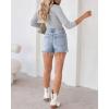 imageVICHYIE Summer Womens Scoop Neck Short Sleeve Shirts Ribbed Slim Fitted Casual Basic Top BlousesLonggrey