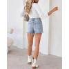 imageVICHYIE Summer Womens Scoop Neck Short Sleeve Shirts Ribbed Slim Fitted Casual Basic Top BlousesLongwhite