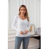 imageVICHYIE Summer Womens Scoop Neck Short Sleeve Shirts Ribbed Slim Fitted Casual Basic Top BlousesLongwhite