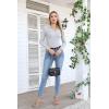 imageVICHYIE Womens Long Sleeve Shirts Lapel V Neck Slim Fitted Ribbed Knit Trendy Tight Polo TopsLonglight Grey