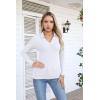 imageVICHYIE Womens Long Sleeve Shirts Lapel V Neck Slim Fitted Ribbed Knit Trendy Tight Polo TopsLongwhite