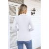 imageVICHYIE Womens Long Sleeve Shirts Lapel V Neck Slim Fitted Ribbed Knit Trendy Tight Polo TopsLongwhite