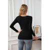 imageVICHYIE Womens Summer Short Sleeve Tops Square Neck Ribbed Slim Fitted Shirts Casual Tee TshirtLongblack