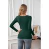 imageVICHYIE Womens Summer Short Sleeve Tops Square Neck Ribbed Slim Fitted Shirts Casual Tee TshirtLongdark Green