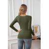 imageVICHYIE Womens Summer Short Sleeve Tops Square Neck Ribbed Slim Fitted Shirts Casual Tee TshirtLonggreen