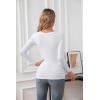 imageVICHYIE Womens Summer Short Sleeve Tops Square Neck Ribbed Slim Fitted Shirts Casual Tee TshirtLongwhite