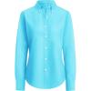 imagesiliteelon Button Down Shirts Women Oxford Shirt Long Sleeve Stretch Dress Shirts Wrinkle Free Business Work Office BlouseSky Blue