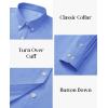 imagesiliteelon Button Down Shirts Women Oxford Shirt Long Sleeve Stretch Dress Shirts Wrinkle Free Business Work Office BlouseBlue