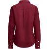 imagesiliteelon Button Down Shirts Women Oxford Shirt Long Sleeve Stretch Dress Shirts Wrinkle Free Business Work Office BlouseBurgundy