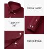 imagesiliteelon Button Down Shirts Women Oxford Shirt Long Sleeve Stretch Dress Shirts Wrinkle Free Business Work Office BlouseBurgundy