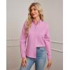 imagesiliteelon Button Down Shirts Women Oxford Shirt Long Sleeve Stretch Dress Shirts Wrinkle Free Business Work Office BlouseDusty Pink