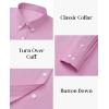 imagesiliteelon Button Down Shirts Women Oxford Shirt Long Sleeve Stretch Dress Shirts Wrinkle Free Business Work Office BlouseDusty Pink