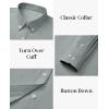 imagesiliteelon Button Down Shirts Women Oxford Shirt Long Sleeve Stretch Dress Shirts Wrinkle Free Business Work Office BlouseGray